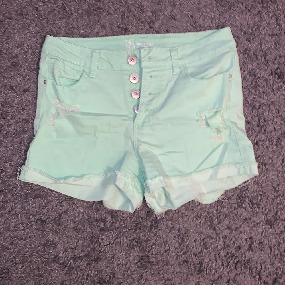 Mint High-Waisted Shorts